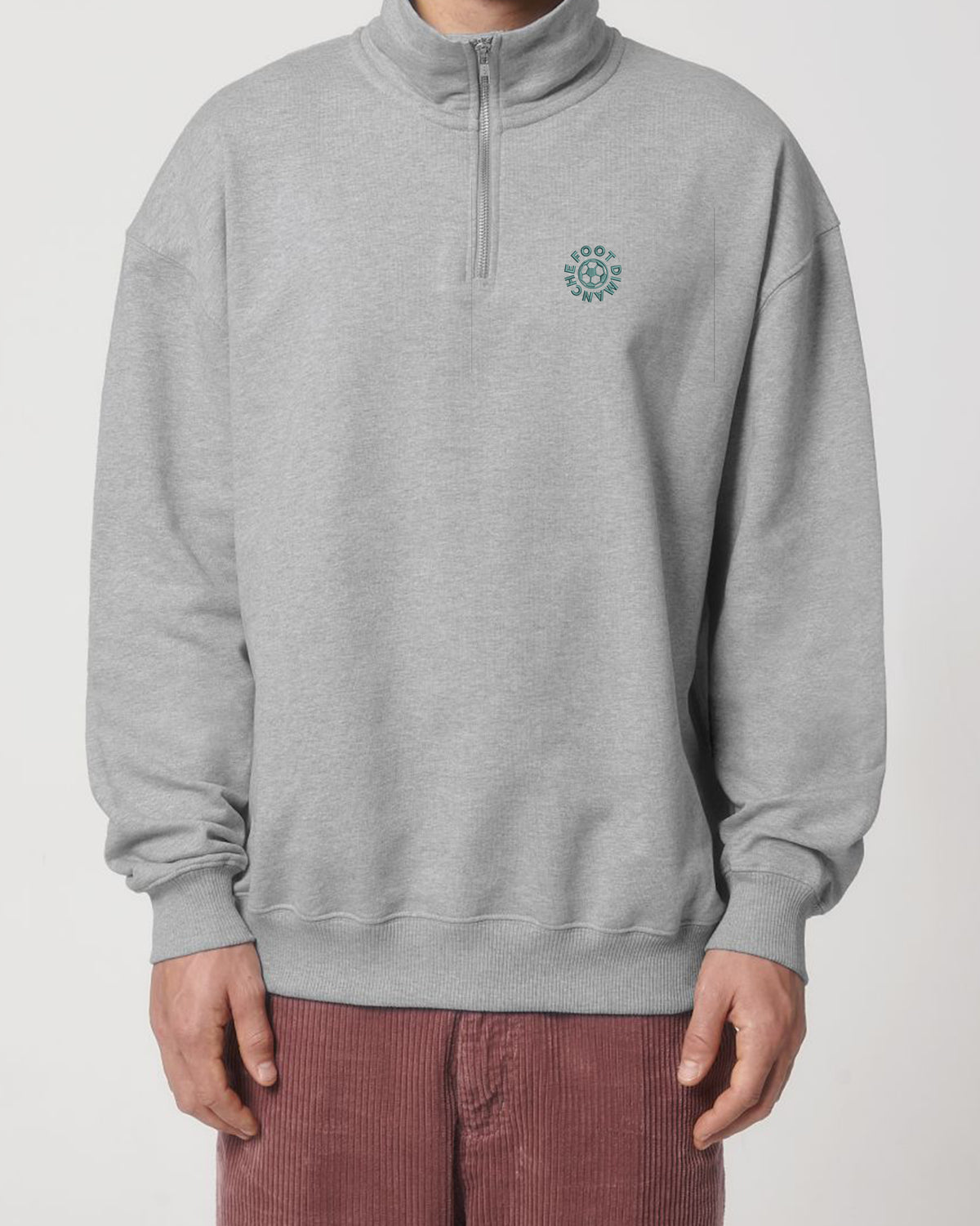Sweatshirt Zip Oversize brodé Foot Dimanche