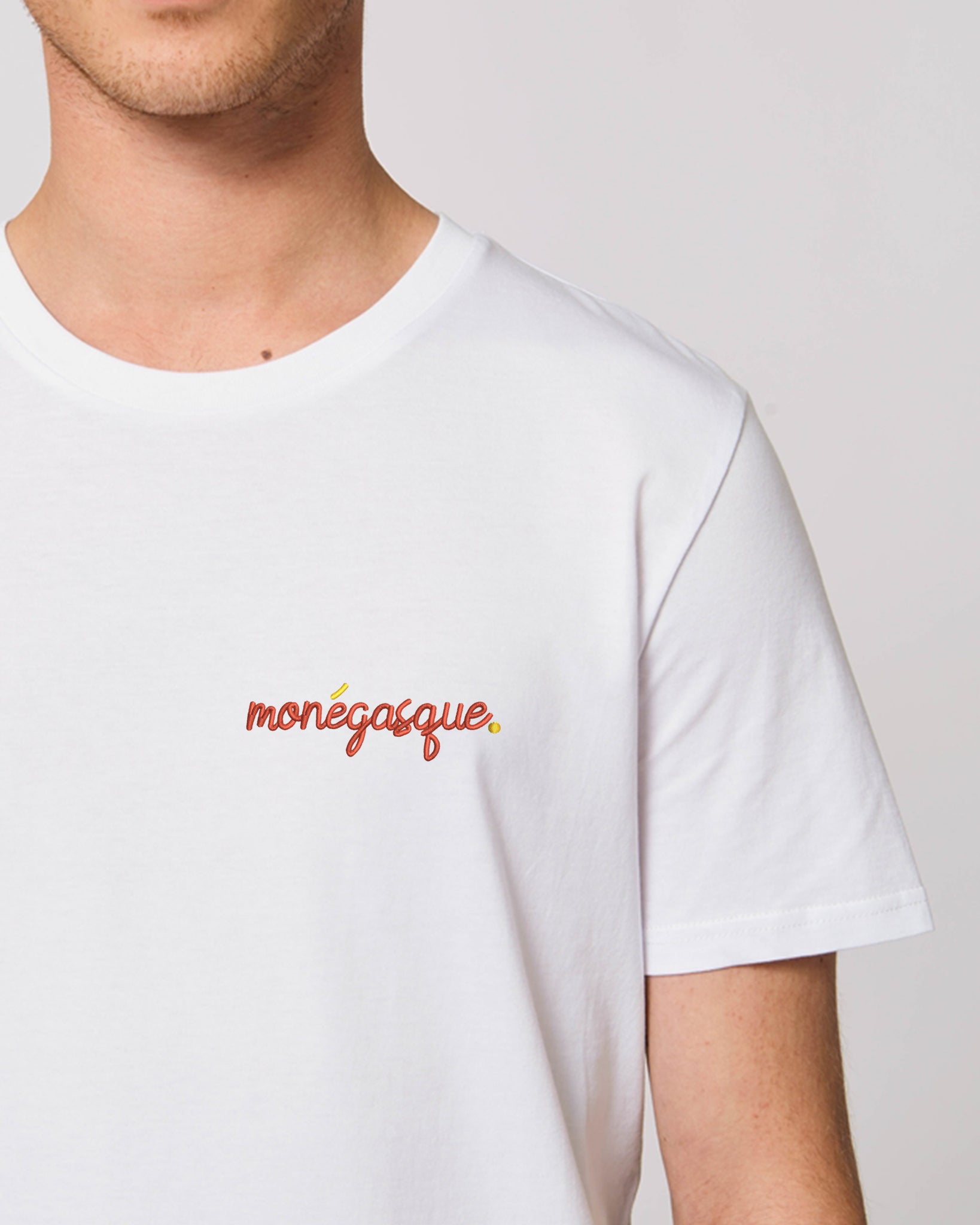 モナコ語刺繡Tシャツ