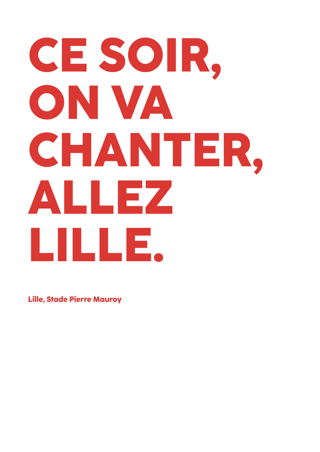 Poster Allez Lille