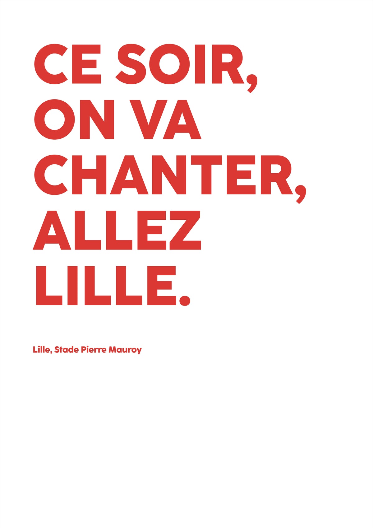 Poster Allez Lille