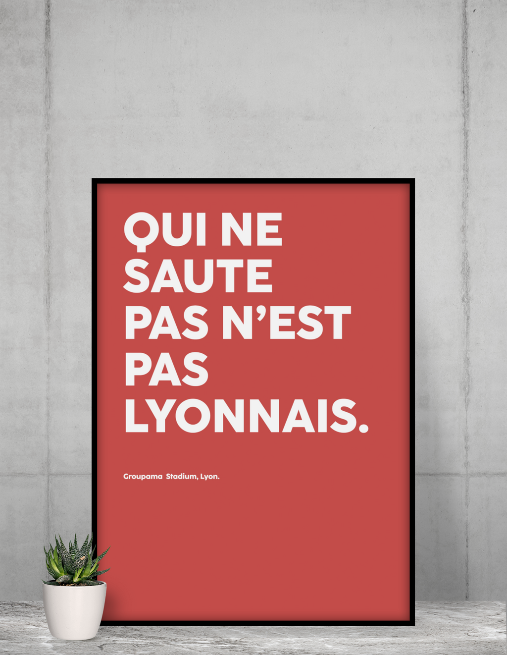 Poster Qui ne saute pas n'est pas lyonnais